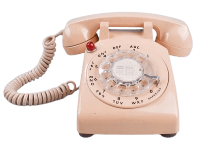 Landline — a retro salmon-pink rotary phone